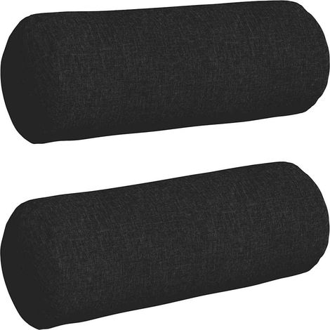 Maison Exclusive - Bolsterkissen 2 Stück Schwarz Ø 25 x 70 cm Sto