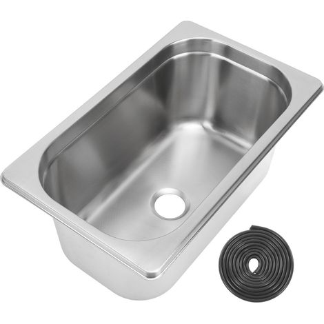 13 x 15 Zoll Edelstahlspüle, handmontierte Küchenbarspüle mit Sieb, kratzfest, Küchenspüle für Wohnmobile, Freizeitfahrzeuge usw.