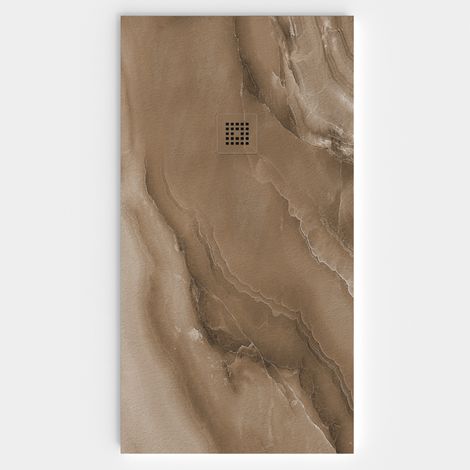 VAROBATH - Receveur de douche 3D 100x140 - Modèle KLEO effet marbre (1/5)