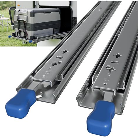 TolleTour Guías de cajón de extracción total, acero de 2 mm, con bloqueo de seguridad, juego de 2, 900mm (1/5)