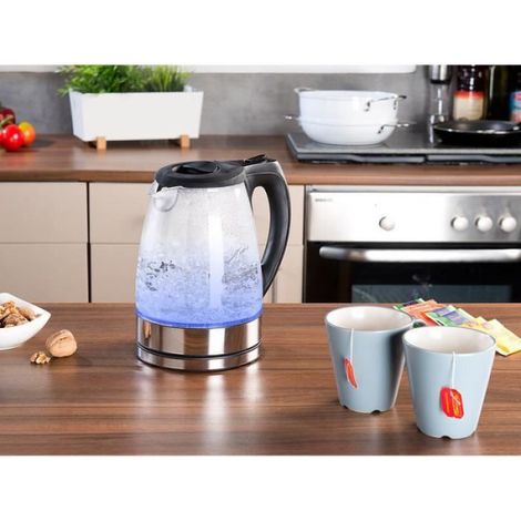 Bouilloire digitale en verre 2200 W / 1,7 L à éclairage LED (1/4)