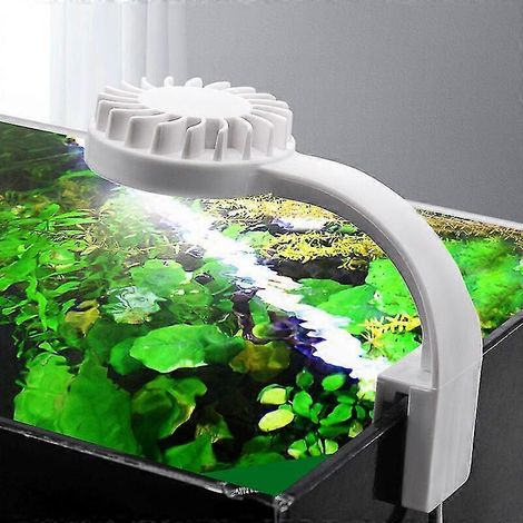 Lampe LED Aquarium Mini avec Pince, Éclairage Bleu et Blanc Haute Luminosité, Alimentation USB 220V, Blanche (1/4)