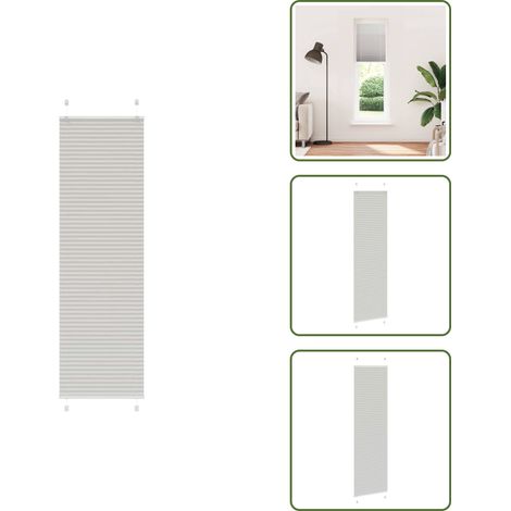 The Living Store Plissee Hellgrau 60x200 cm Stoffbreite 59,4 cm Polyester - Sichtschutz (1/5)
