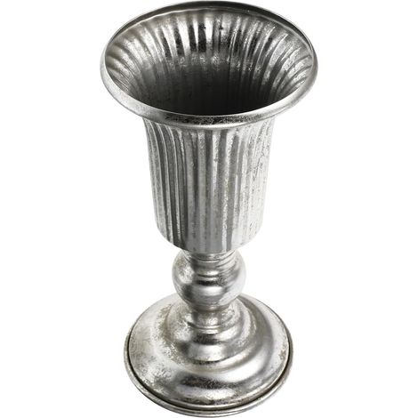 Vase Décoratif Vintage en Métal Doré Antique, Support Stable, Taille Moyenne, pour Décoration Mariage, Bureau ou Table, Jardinière en Métal pour Arrangements Floraux et Fleurs (1/5)