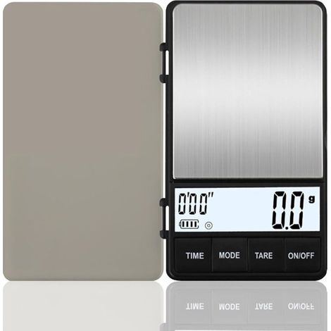Bilancia da cucina digitale impermeabile con timer, display LCD, precisione 0,1 g/1 kg, ideale per caffè, spezie, marmellate e gioielli.