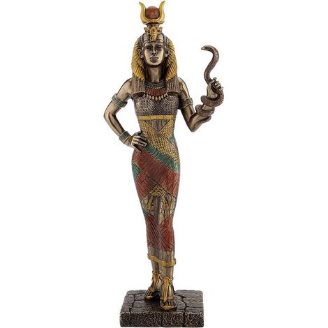 Signes Grimalt Figurines en bronze Hathor-Diosa Egypte Gold Bronze 6x11x29cm 15258