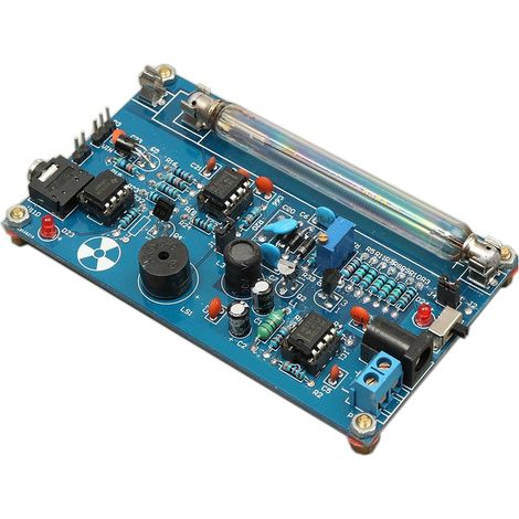 Radiation Detector, Nuclear Radiation Detector, Geiger Counter, Muller Assembled Module, Audible and Visual Alarm, PC Data Acquisition with Tube Mount (1/4)