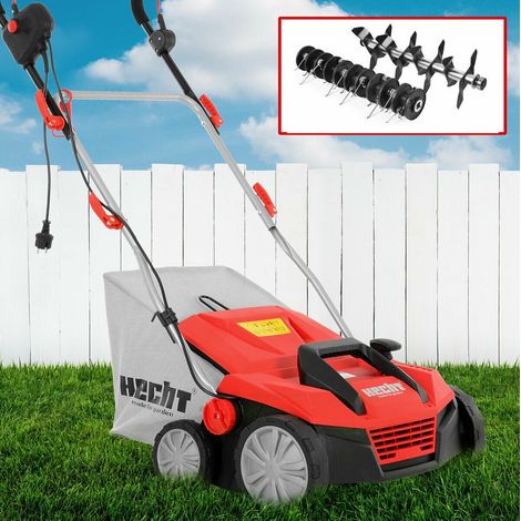 Hecht jardin 1683 Scarificateur aérateur électrique 2en1 1600W 8 couteaux doubles 24griffres avec profondeur réglable (1/5)