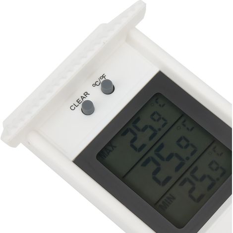 Thermomètre numérique extérieur étanche, modèle blanc (1/2)