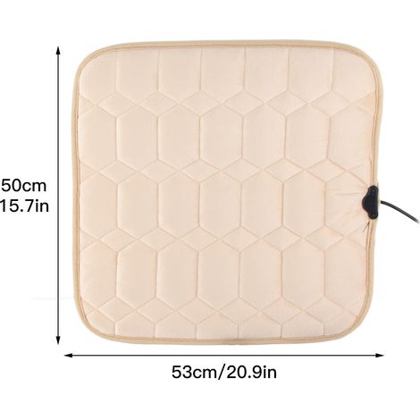 Coussin chauffant carré pour siège auto avec revêtement peluche 12V (1/5)