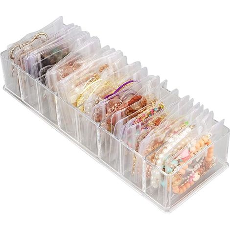 Boîte à bijoux en acrylique avec organiseur pour bagues, colliers, bracelets et boucles d'oreilles (1/5)