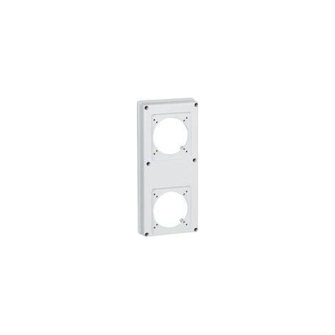 Plastron P17 280x125mm recevant 2 prises 16A ou 32A pour composer un coffret P17 LEGRAND 057718