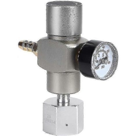Régulateur de CO2 miniature 2 en 1 avec manomètre, adaptateur 3/8 po vers TR21.4 pour machines à soda (1/4)