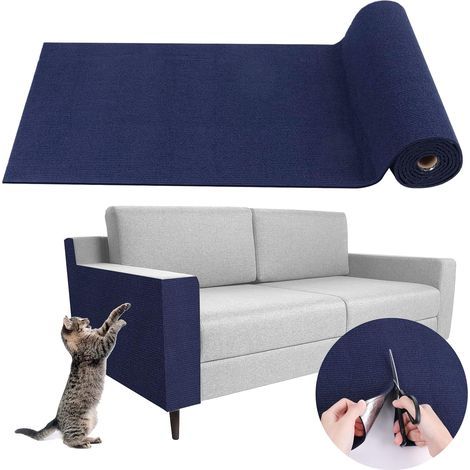 Tappetino tiragraffi adesivo per gatti, blu scuro, 30 cm x 30 cm, 1 protezione antigraffio per divano, tavola tiragraffi per gatti, tappetino per gatti (1/5)