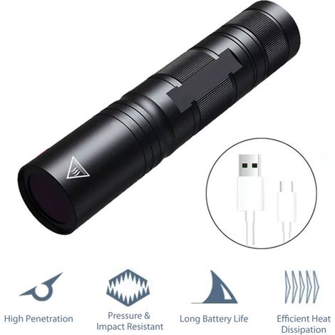 365nm UV-Lampe, 20W tragbare wiederaufladbare Holzlampe, Mini-Taschenlampe für Hundeurin, Tierflecken, Harzhärtung, fluoreszierende Mittel. (1/5)