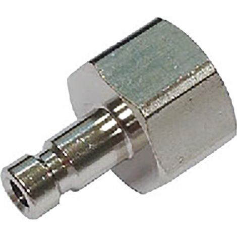 Embout de coupleur RS PRO, Filetage vers Femelle G 1/8 Femelle 1/8pouces en Laiton nickelé ( Prix pour Paquet de 10 ) (1/2)