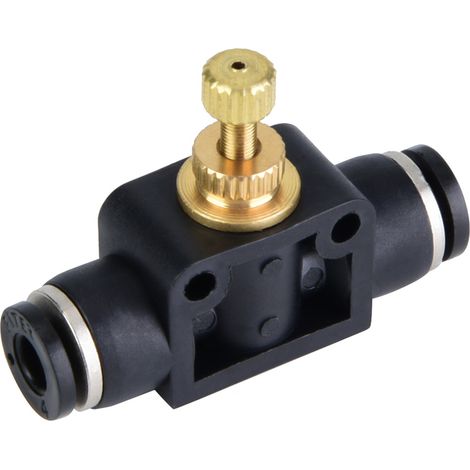 Tuyau 4/6/8 mm, régulateur de débit d'air, tube en T, raccord pneumatique, vanne de contrôle (8 mm) (1/5)