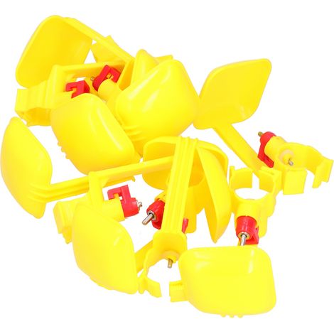 10er-Packung Hühnernippeltränken mit Becher (20 ml), integriertem automatischen Trinknapf, Geflügelzubehör (1/5)