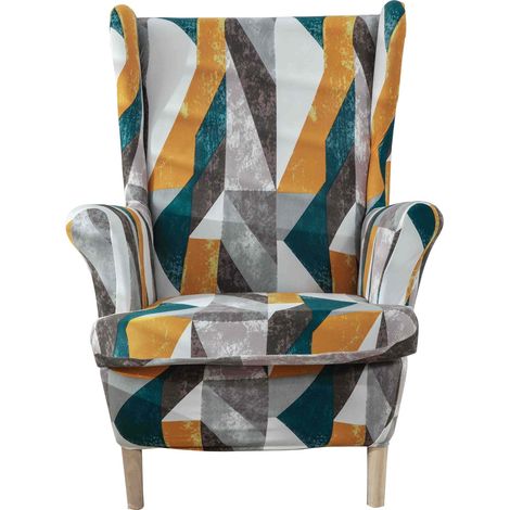 Housse de fauteuil Ushaka aux motifs géométriques vifs et expressifs