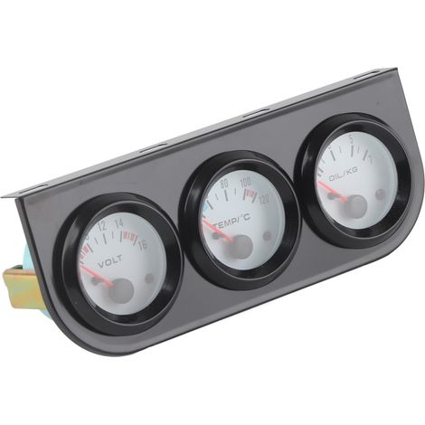 Kit 3 Manomètres Universel pour Voiture Température Eau + Voltmètre + Pression Huile 52mm Compteur (1/5)