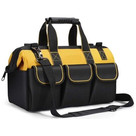 Borsa portautensili, organizer per attrezzi con tracolla regolabile, ideale per gli appassionati del fai da te e per riporre gli attrezzi, 30 x 15 x 22 cm
