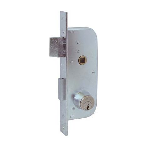 SERRATURA CANCELLO INFILARE 060300 WELKA  B.Q ZINC F.MM 22 C.TONDO M2+SCR+Q8 E.MM 30