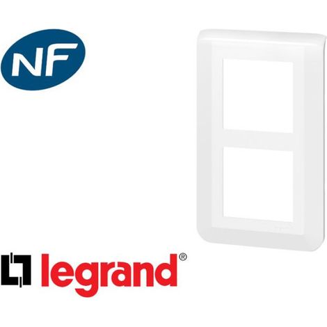 Plaque de finition - Legrand - Mosaic - 2x2 modules - Blanc - Spéciale rénovation (1/2)