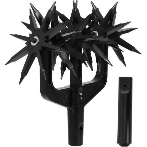 Kisangel Outil de Jardin Rotatif et Scarificateur Manuel pour Pelouse, Kit de Motoculteur Léger en Plastique, de Terre pour Jardin et Réensemencement (1/5)