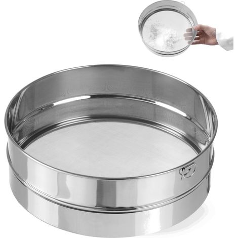 Setaccio per pasticceria per setacciare lo zucchero a velo, diametro 407 mm, acciaio - Hendi 637821 (1/3)