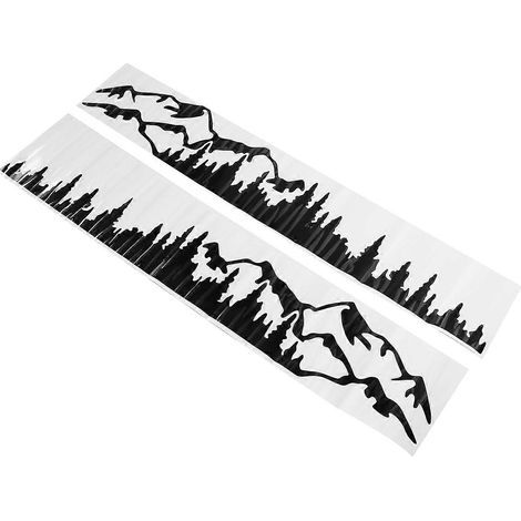 Autocollant décoratif pour vitre latérale de camping-car ou de véhicule de loisirs : grand arbre de montagne.