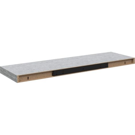 vidaXL Scaffali a Parete 2 pz Grigio Cemento 80x23,5x3,8 cm in