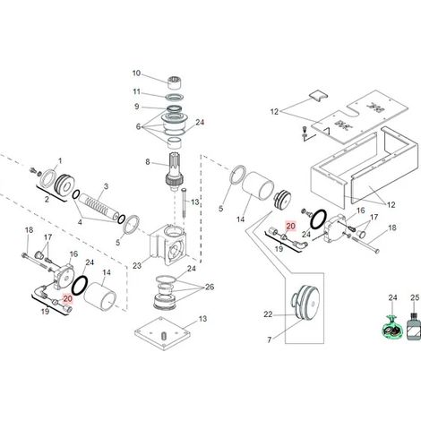 Ring für Montage D8-Ll Unif Ersatz FAAC 7102055 Packung 20 Stück (1/3)