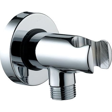BP A 001 WA coude de raccordement mural avec support de douche, DN15(1/2") chrome