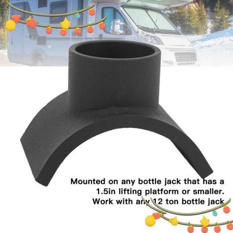Selle Adaptateur Cric Bouteille - Pour Essieu 60 70 80 - Compatible Cric 20 T - Diamètre Coussin 2 Pouces - Charge Max 4 Pouces - 1 Pièce (1/5)