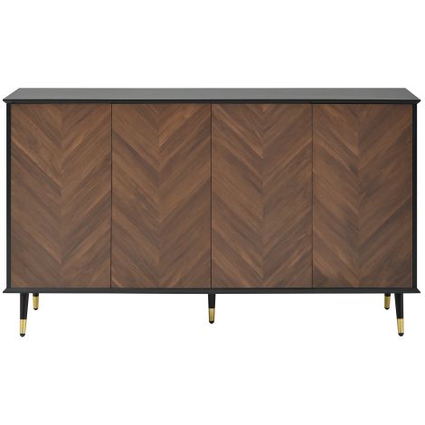Buffet moderne 140x40x80 cm meuble de rangementréglables en hauteur pour le salon entrée