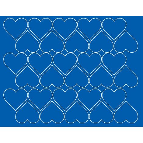 Adesivi a forma di cuore per San Valentino, 4 cm, 30 pezzi, blu opaco