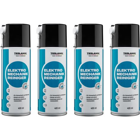 TESLANOL 26018 Spray nettoyant électro-mécanique, 400 ml, 4 pièces