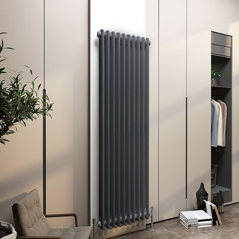 Biubiubath Traditional Cast Iron Radiator 1500x470mm 2 Column Anthracite
