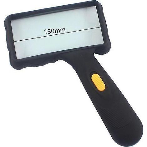 Loupe rectangulaire éclairée par LED, grossissement 10x, pour la lecture à main, adaptée aux personnes malvoyantes, atteintes de dégénérescence maculaire et aux seniors. (1/5)