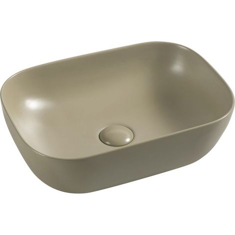 Vasque à poser Lusso ovale 45,5 x 32,5 cm, couleur cappuccino mat (1/5)