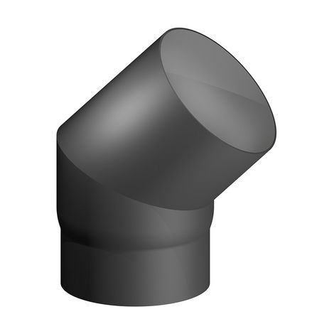 CURVA ACCIAIO AL CARBONIO SMALTATO 45° MF PER STUFE A LEGNA- Diam. 140- DK- pezzi 1