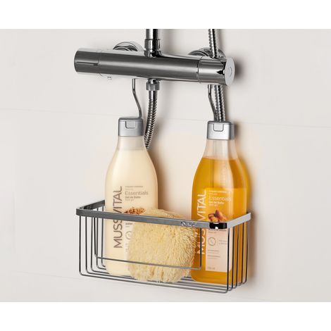 Jabonera Rejilla Baño Colgar Grifo Rectangular C07 AISI 304 Cromo