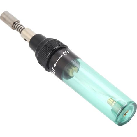 Nachfüllbarer Gaslötkolben in Stiftform mit reinem Butangas, 8 ml, VA-100, transparent grün (1/5)