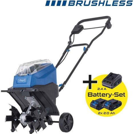 Motobineuse sans fil SCHEPPACH - BC-MT300-X Set S - Largeur travail 30 cm - 4 lames - 2 batteries 2.0Ah 20V IXES + chargeur 2.4A (1/5)