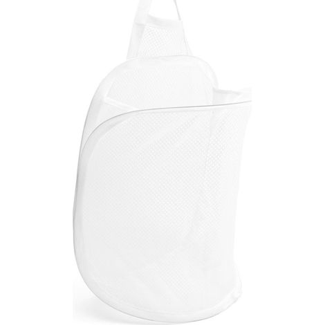 Sac à linge pliable, grand panier à linge mural en maille avec crochet pour salle de bain, motif chat rose (1/5)