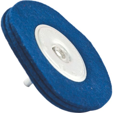 Tivoly • Brosse Circulaire Feutre • Ø100mm • Queue Ø6mm • Pour Lustrage de Multi-Matériaux