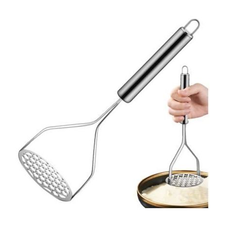 Presse-Purée - Inox - Ergonomique - Antidérapant - Durable - Compatible Lave-Vaisselle (1/4)