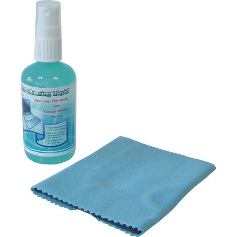 LCD-Monitor-Reiniger 100 ml Reinigungslösung im Zerstäuber und micro Faser-Reinigungstuch (1/3)