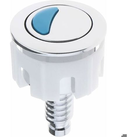 Bouton de chasse d'eau double poussoir rond en ABS chromé – Mécanisme à double chasse –Installation facile sans outil–Économie d'eau (1/4)