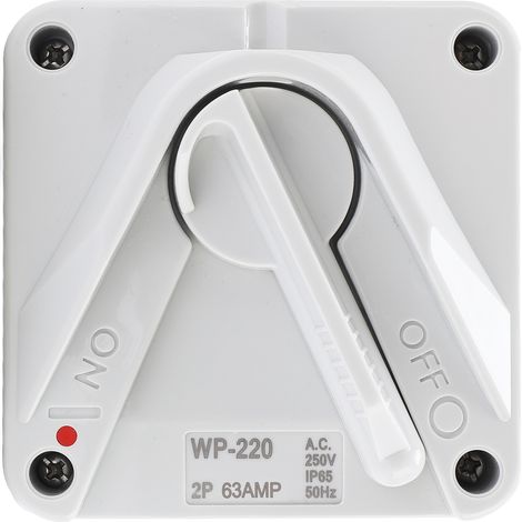 Interrupteur de déconnexion de moteur fermé AC 63A 2P IP65, isolation de sécurité étanche pour bateau générateur et soudage (1/5)